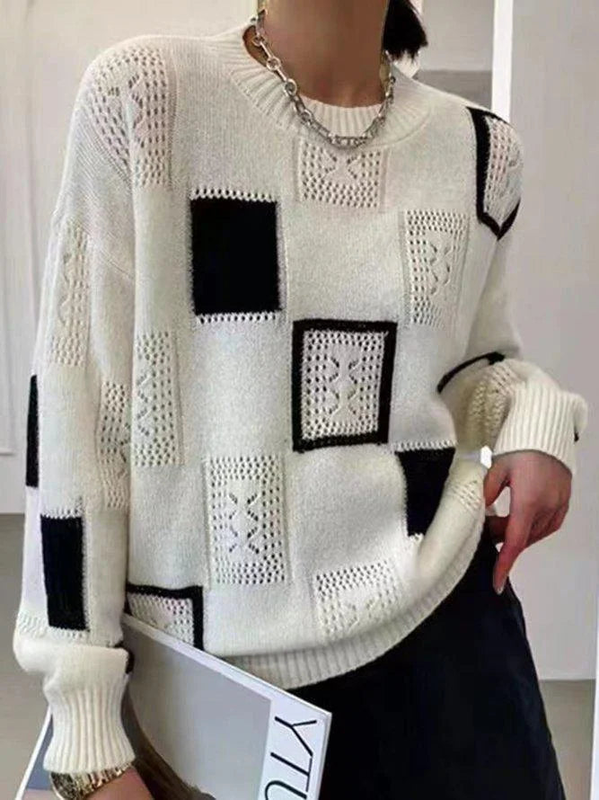 Aniska - Jersey De Punto Con Diseño De Bloques