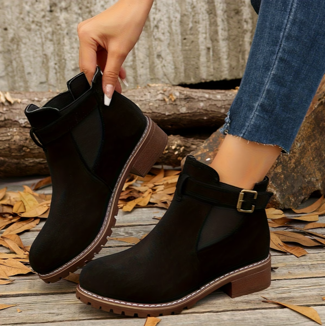 Norya - Bottines en Daim Avec Bride à Boucle