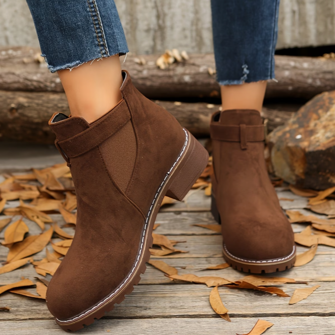 Norya - Bottines en Daim Avec Bride à Boucle
