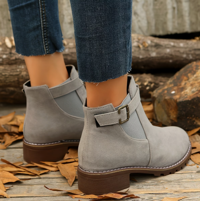Norya - Bottines en Daim Avec Bride à Boucle