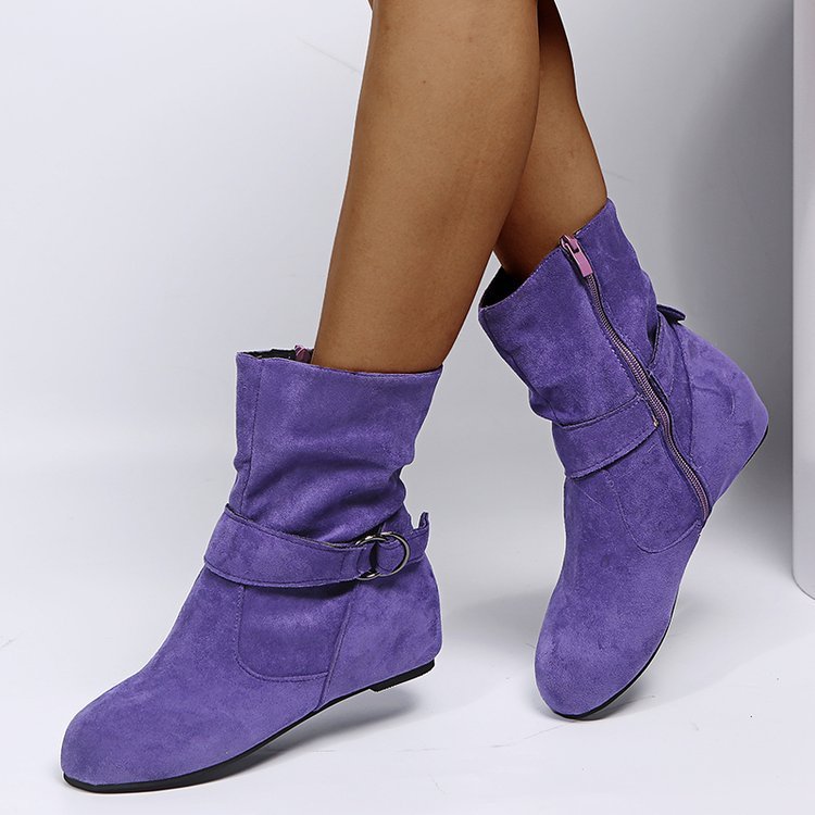 Erendyra - Bottines À Boucle Et Fermeture Éclair Latérale