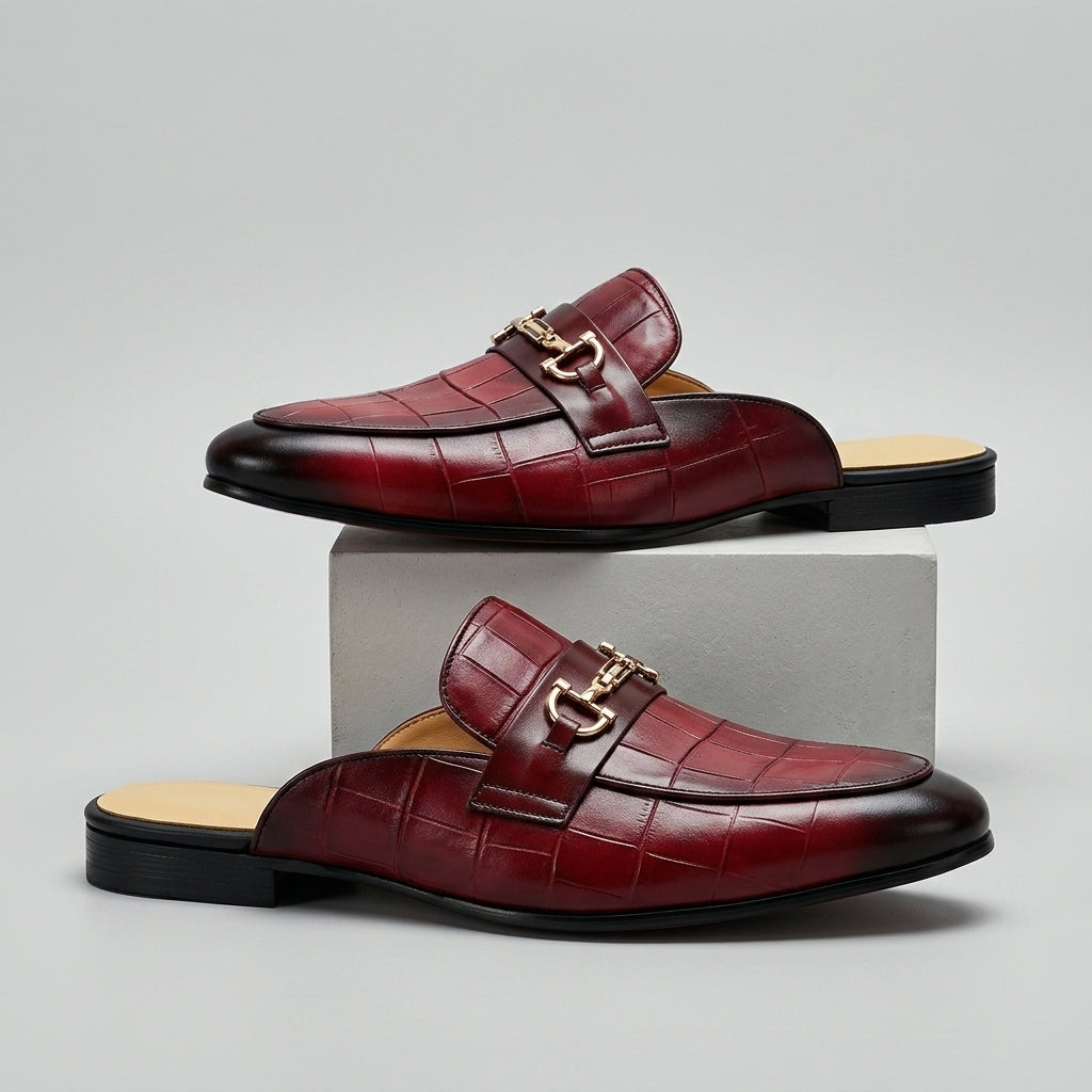 Idris - Chaussures en Cuir Ouvertes À L'arrière
