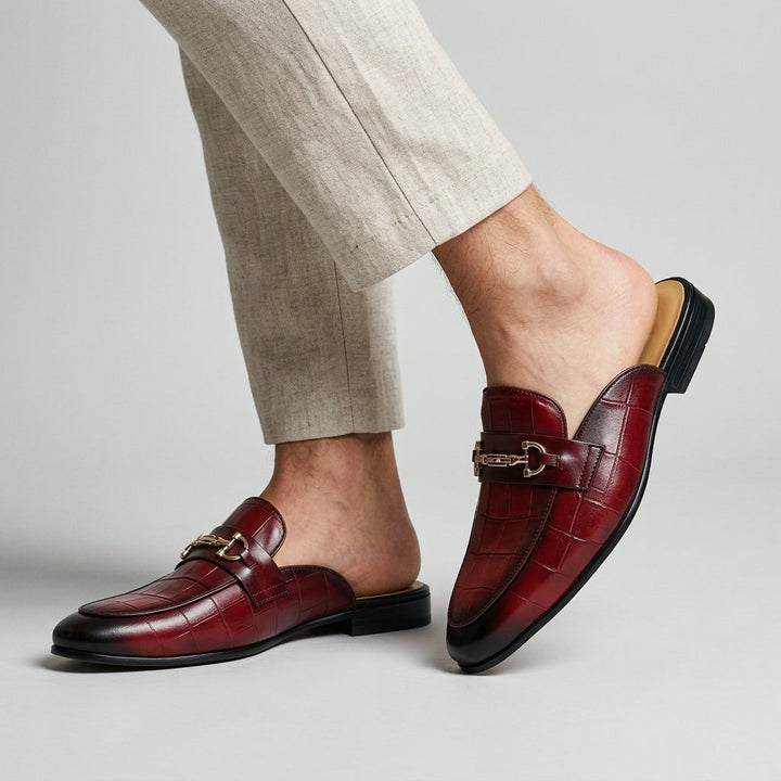Idris - Chaussures en Cuir Ouvertes À L'arrière
