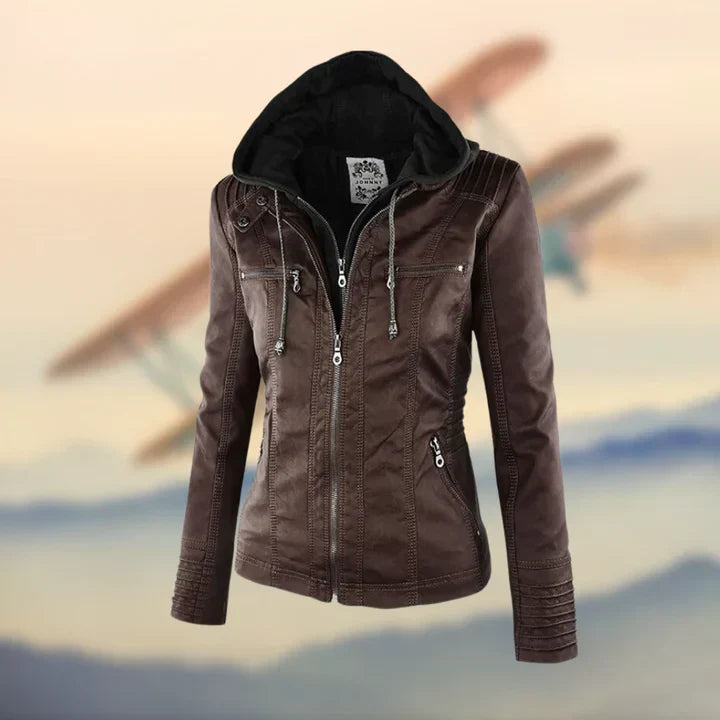 Janina – Une Veste en Cuir Élégante Et Unique