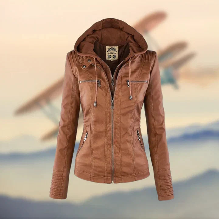 Janina – Une Veste en Cuir Élégante Et Unique