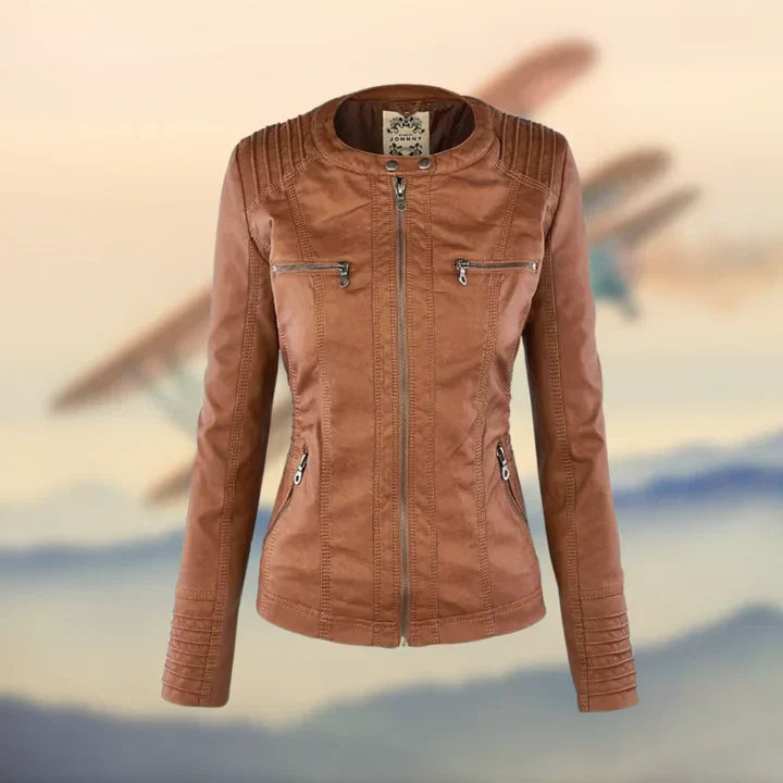 Janina – Une Veste en Cuir Élégante Et Unique