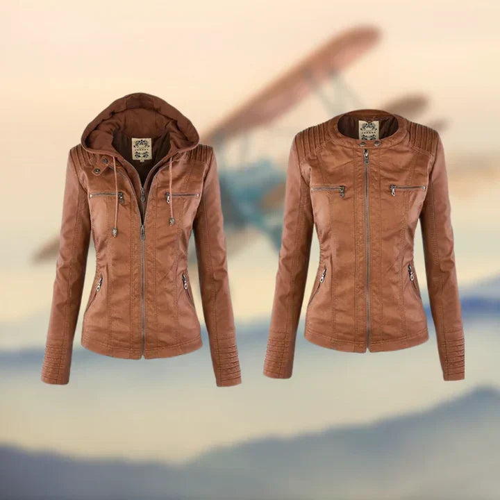 Janina – Une Veste en Cuir Élégante Et Unique