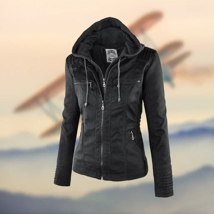 Janina – Une Veste en Cuir Élégante Et Unique