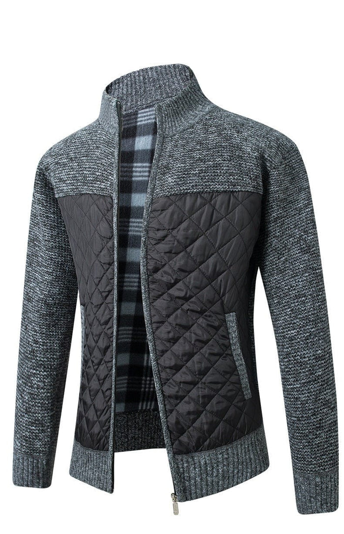 Liman - Cardigan en Maille Matelassée À Fermeture Éclair Intégrale