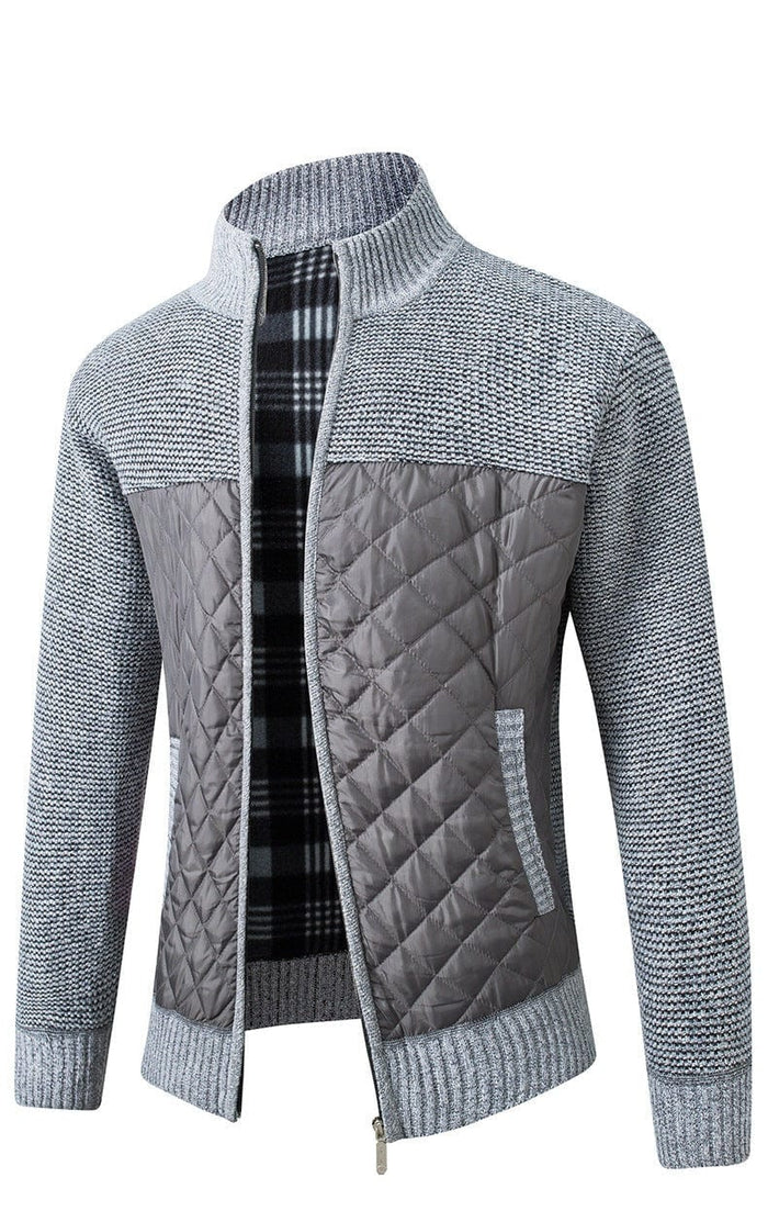 Liman - Cardigan en Maille Matelassée À Fermeture Éclair Intégrale
