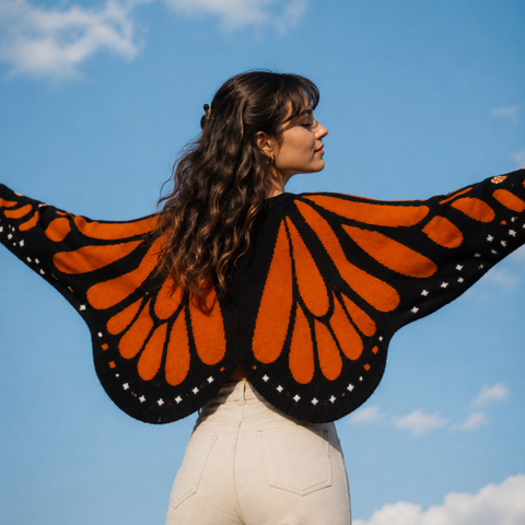 Zoliana - Monarch Butterfly Wing Knit Cardigan