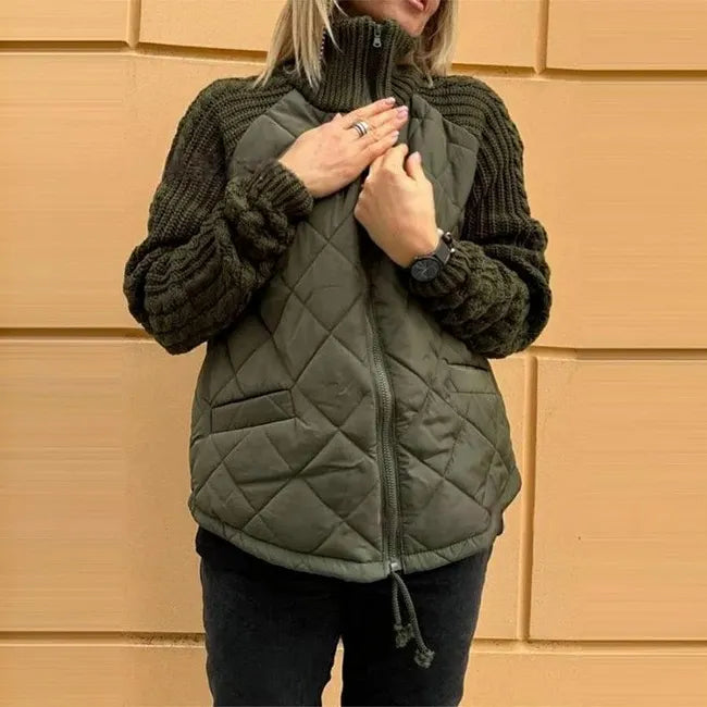 Karoliina - Doudoune en Patchwork Tricoté