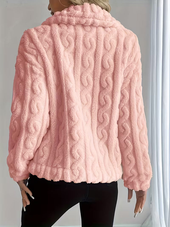 Losina - Veste Teddy en Maille Texturée Duveteuse