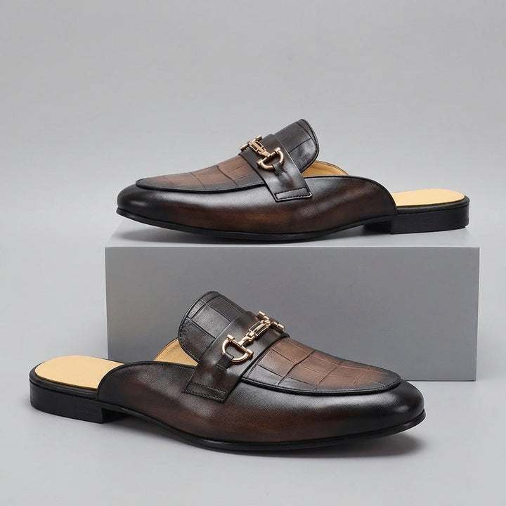 Idris - Chaussures en Cuir Ouvertes À L'arrière