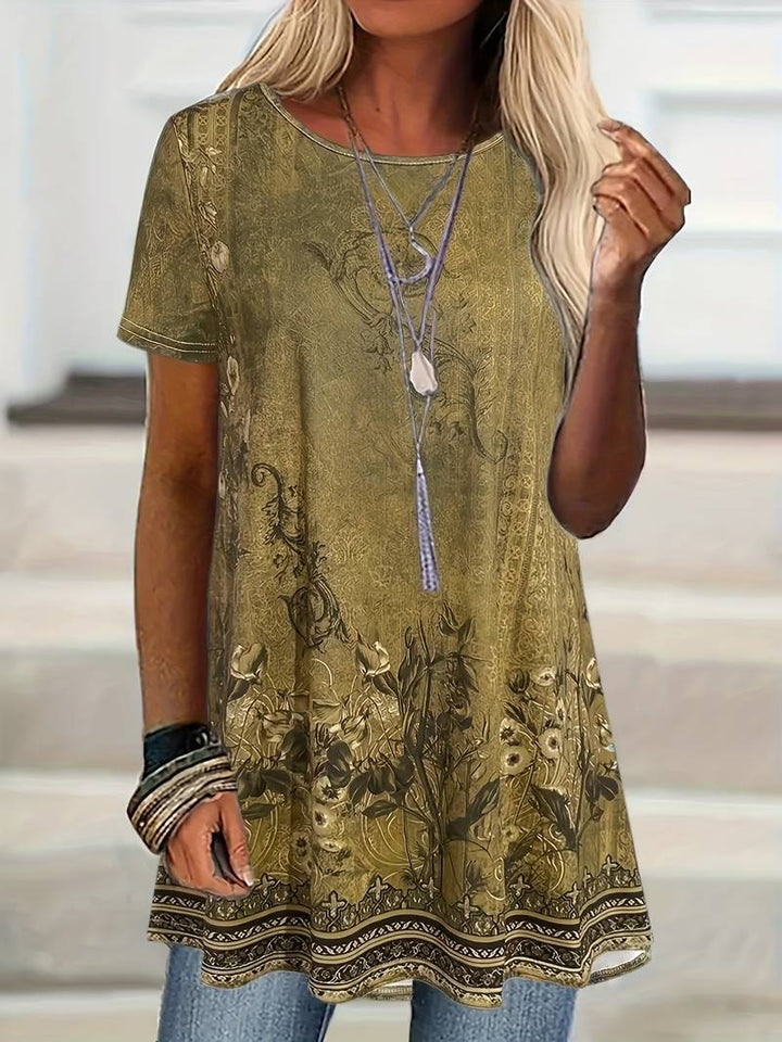 Abhishani - T-Chemise Ample À Imprimé Floral