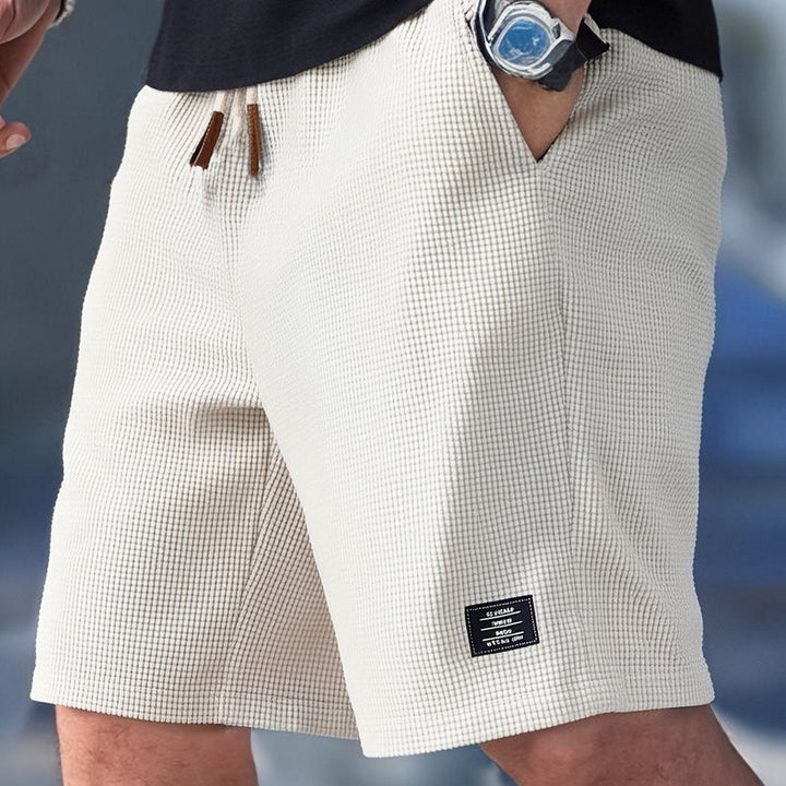 Buntham - Short Décontracté à Cordon de Serrage et Texture Gaufrée