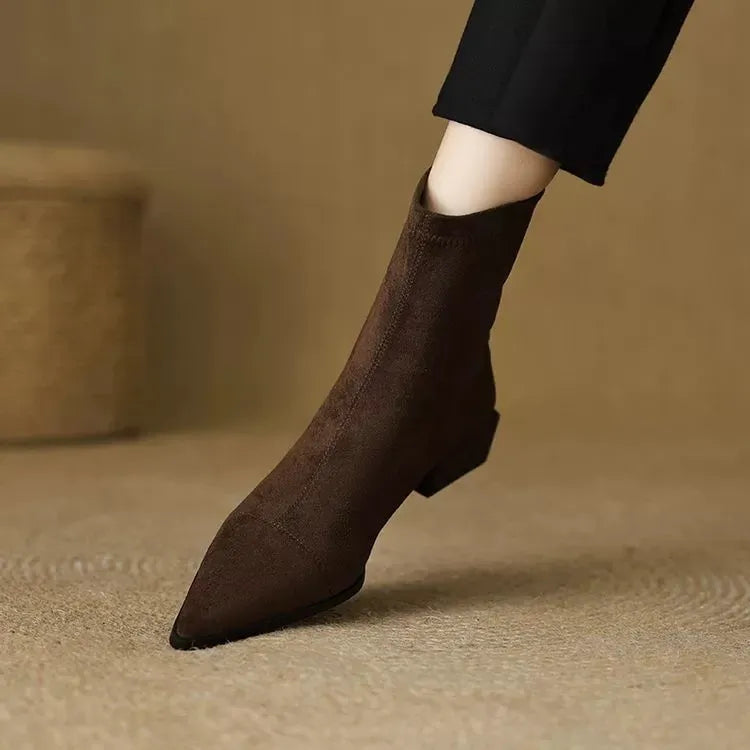 Jerlina - Bottines en Daim À Bout Pointu