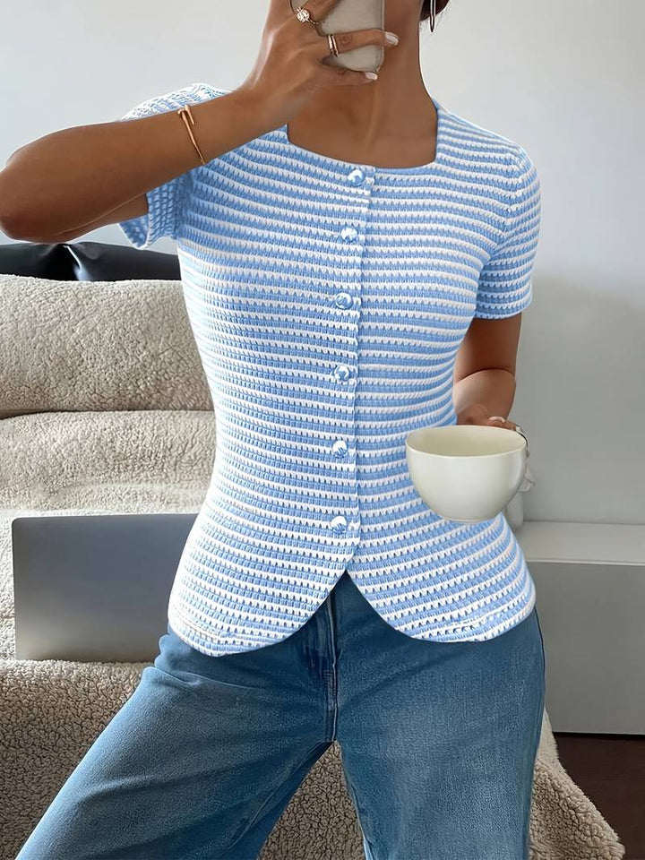 Airam - Chemise À Encolure Carrée Et Ouverte Sur Le Devant