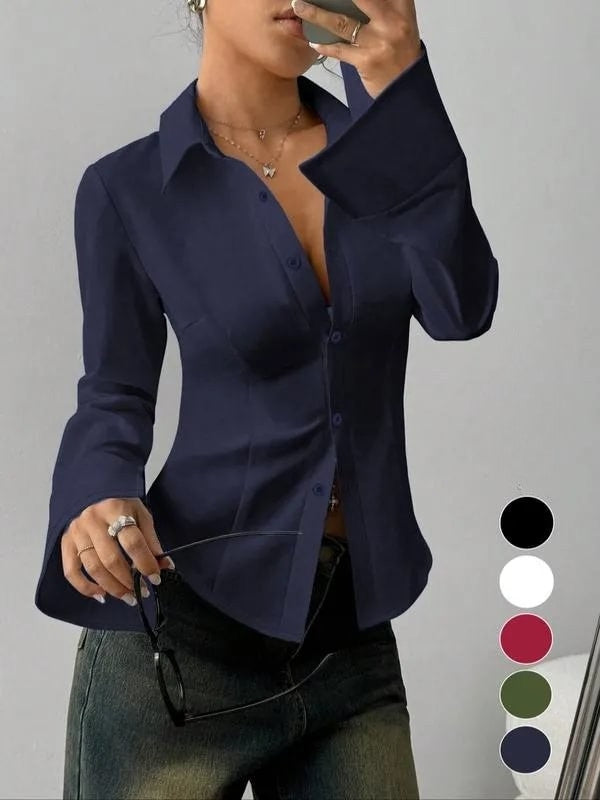 Ellera - Chemise Décontractée À Manches Longues Et Coupe Ajustée