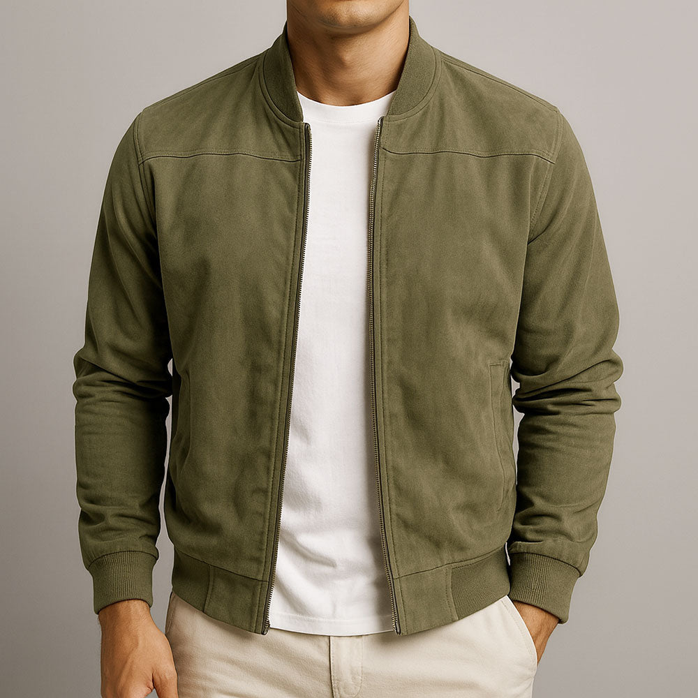 Laamin - Classique Daim Bomber Veste