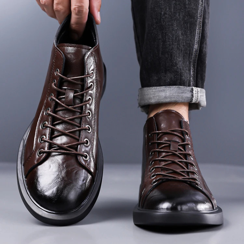 Ailton - Bottes en Cuir À Lacets