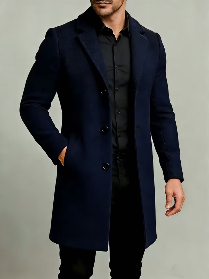 Hollander - Manteau à Revers et Manches Longues Fermé Par Des Boutons