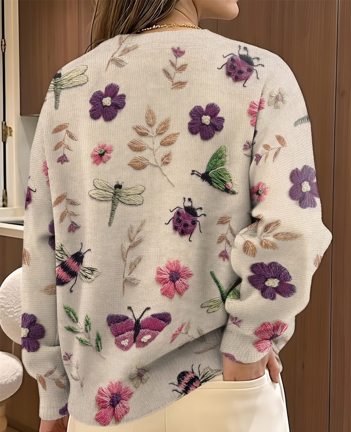 Lesa - Maglione Con Stampa Floreale E Di Insetti