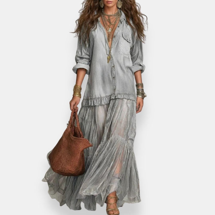 Zaynab - Robe Longue Bohème À Volants