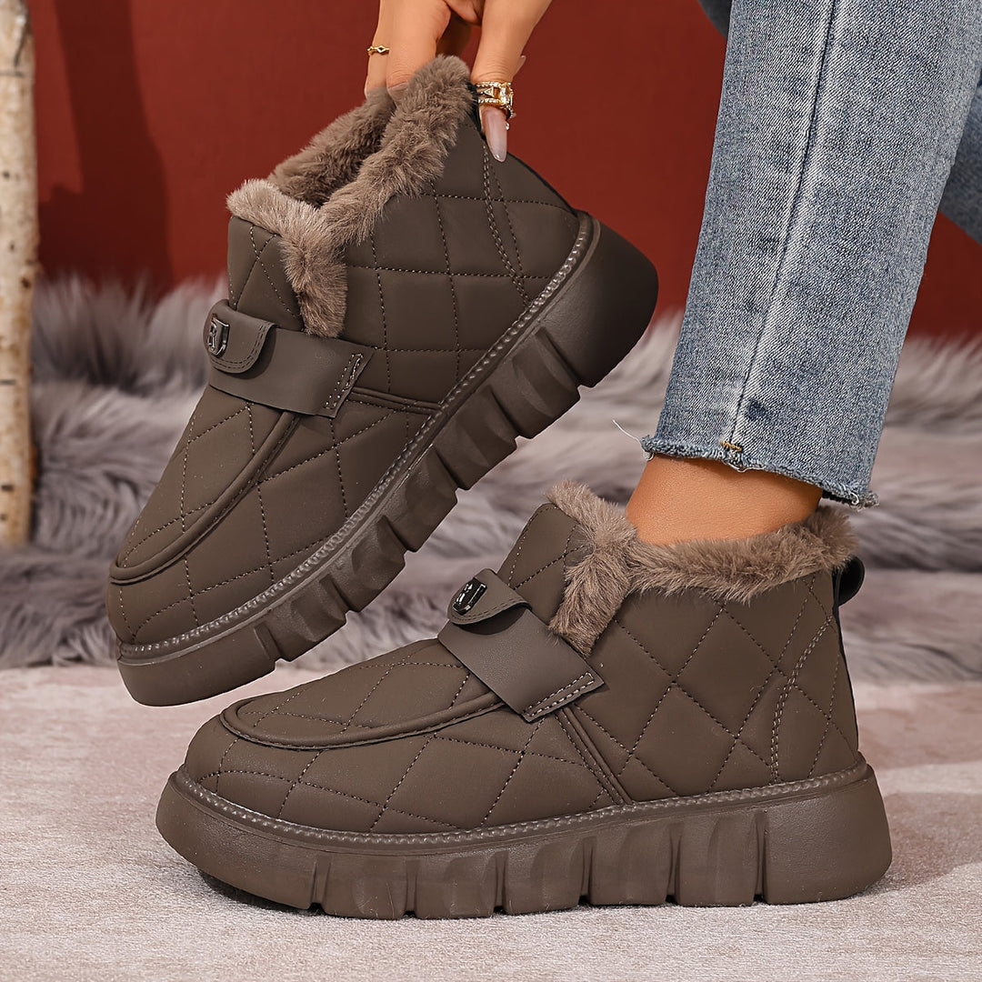 Karryna - Chaussures à Tige Matelassée et Doublure Moelleuse