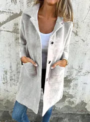 Dorothie - Manteau à Col à Revers et Poches Plaquées