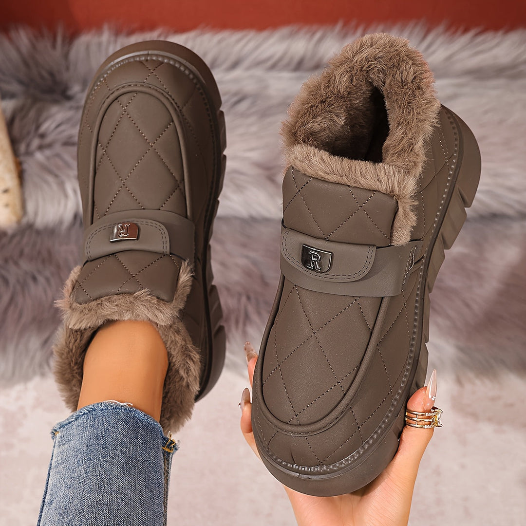 Karryna - Chaussures à Tige Matelassée et Doublure Moelleuse