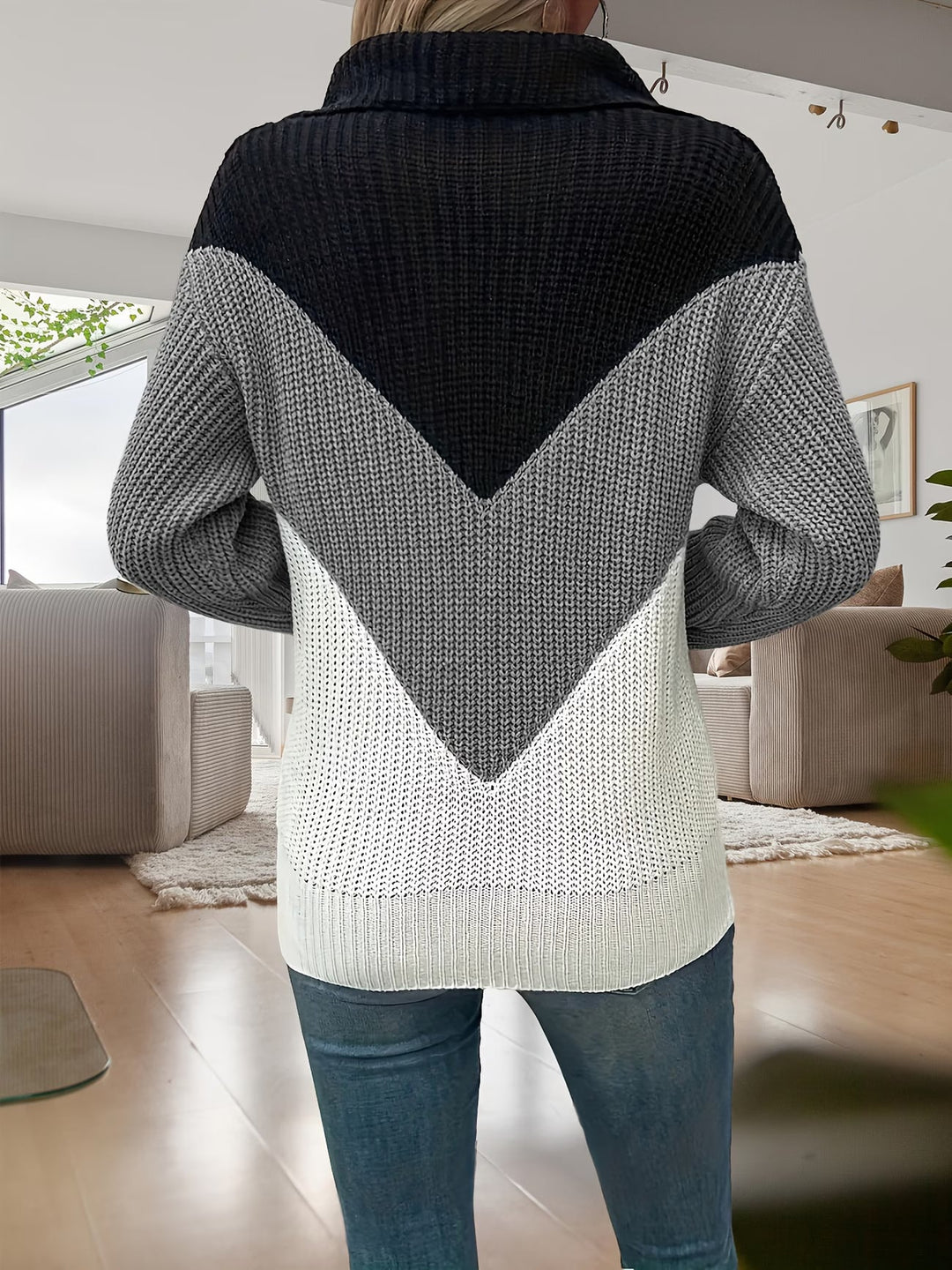 Fagina - Pull Tricoté Élégant À Demi-zip