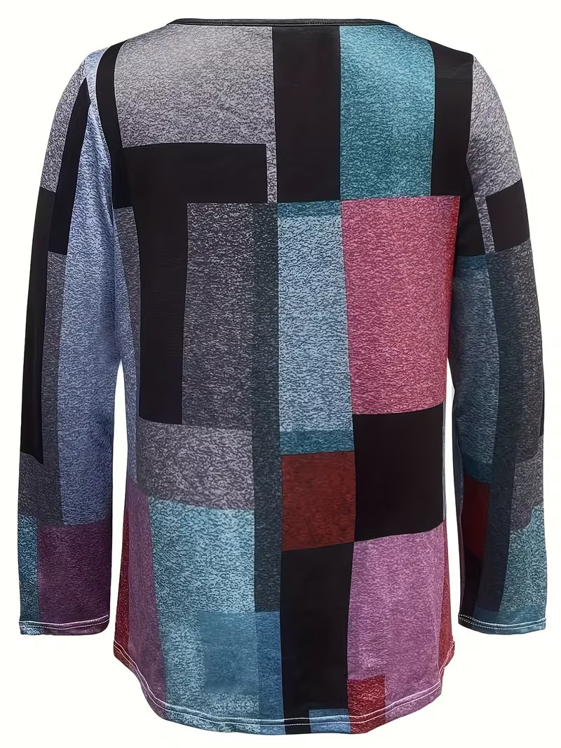 Ishinia - Haut À Motifs Géométriques Colorés