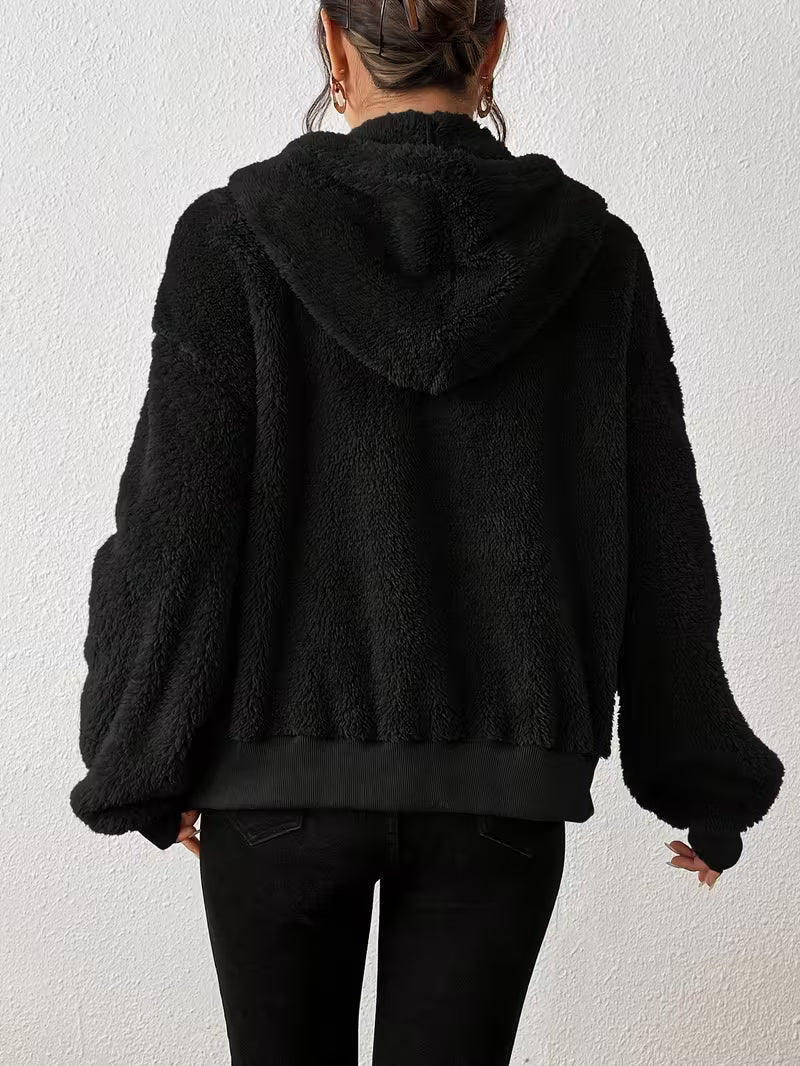 Keriana - Veste Décontractée À Capuche, Chaude Et Douillette