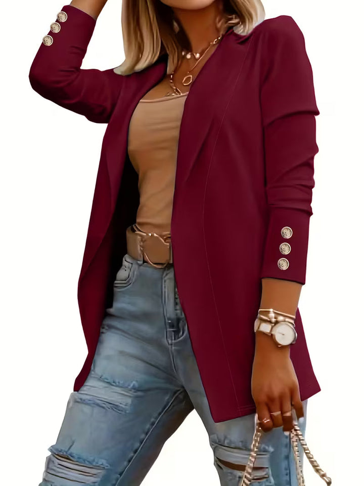 Nikia - Blazer À Manches Longues Et Boutons Décoratifs