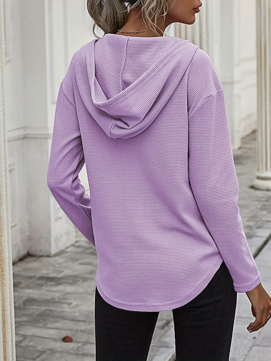 Seonie - Manches Longues Sweat À Capuche À Col en V