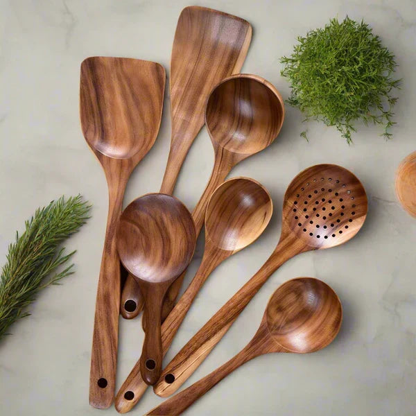 TeakCraft - Set De Cuisine en Teck