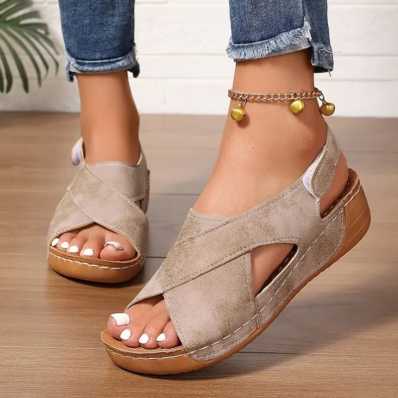 Clarisa - Sandales À Talons Compensés Et Lanières Croisées