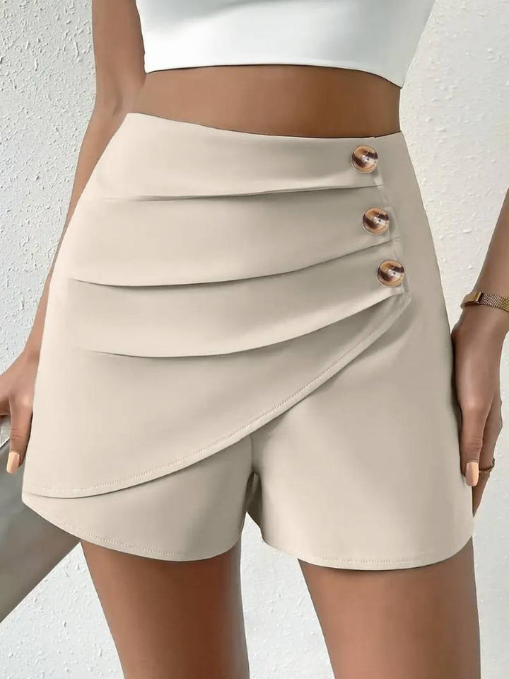 Houda - Short Court À Taille Haute Et Coupe Asymétrique