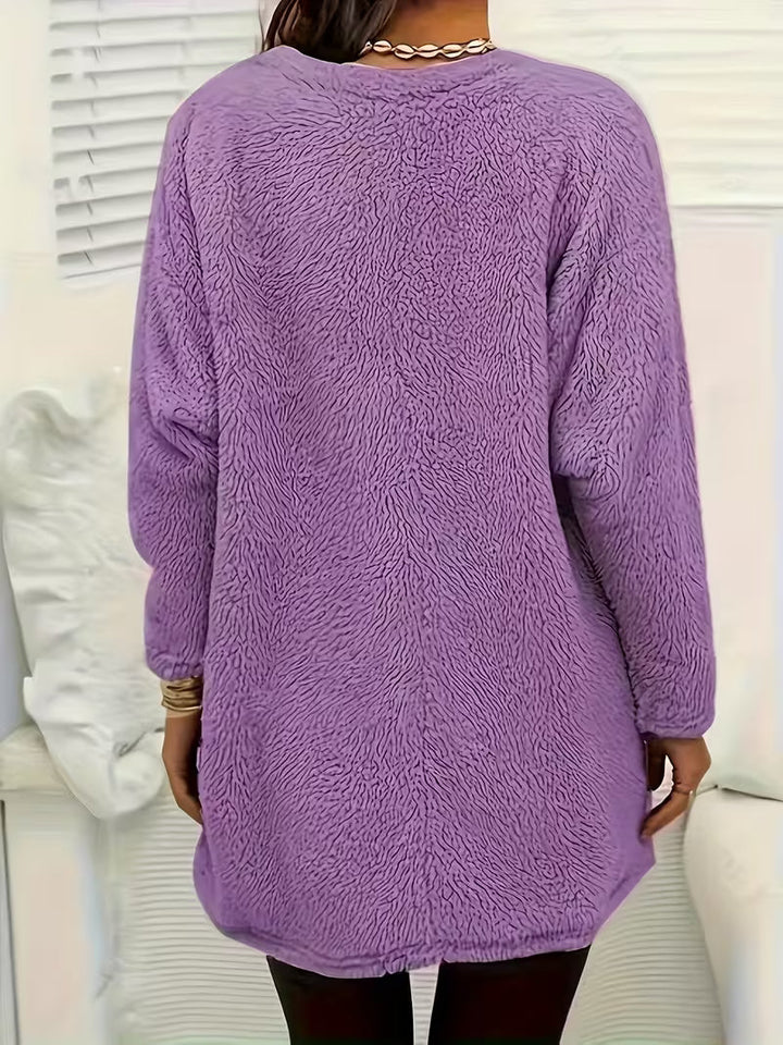 Zibija - Sweat-Shirt en Polaire Avec Imprimé Pissenlit