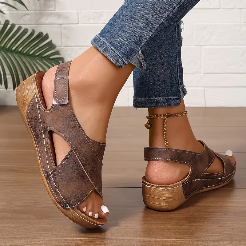 Clarisa - Sandales À Talons Compensés Et Lanières Croisées