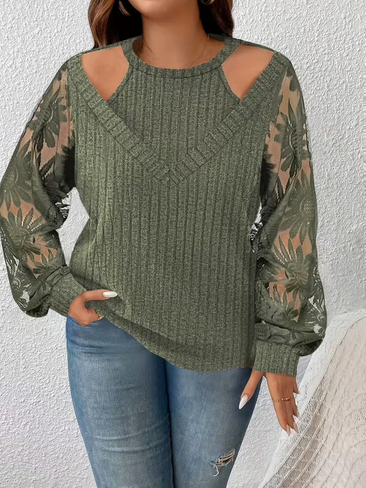 Suchinda - T-Chemise À Manches Longues À Lacets Double Épaisseur