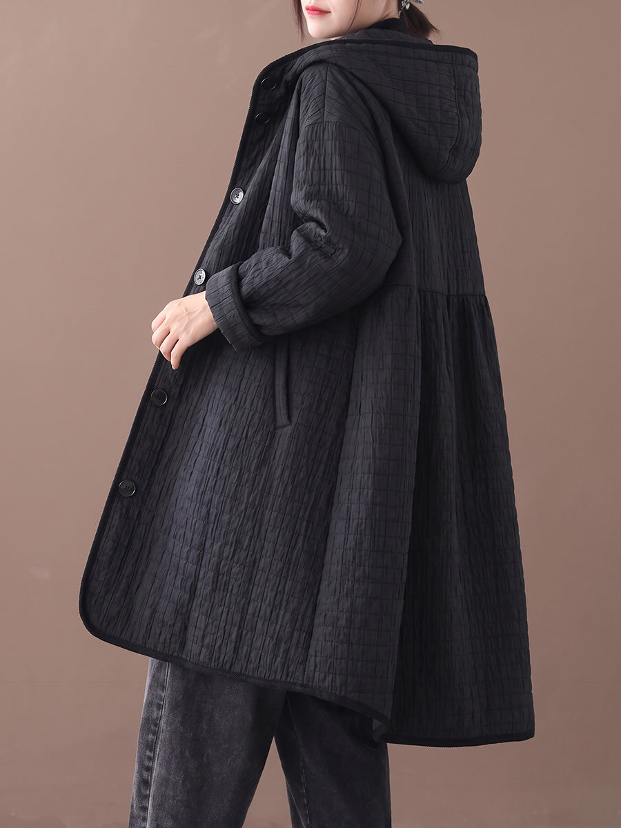 Ookami - Manteau Décontracté Matelassé À Capuche
