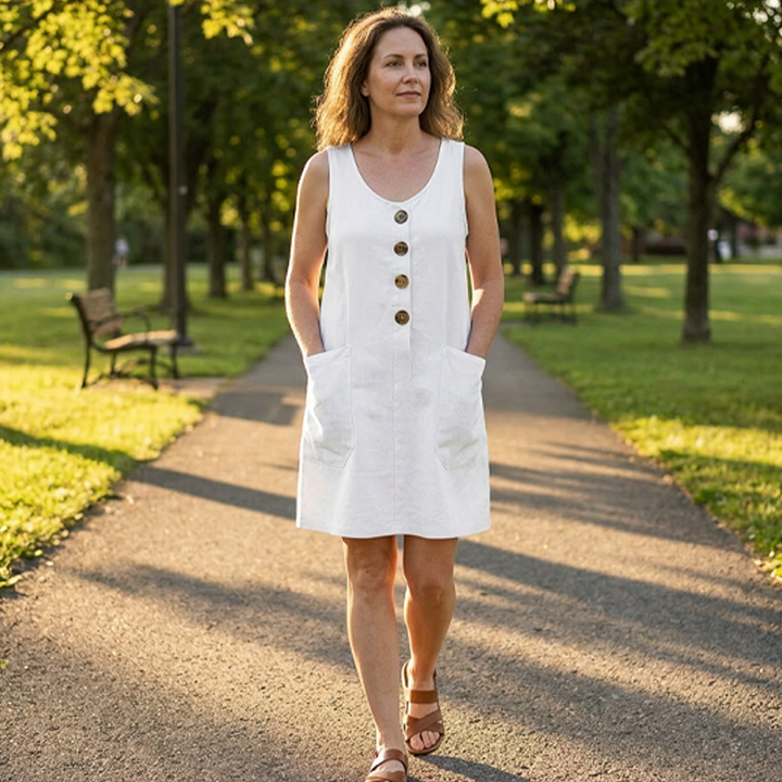 Yenifer - Mini-robe Sans Manches avec Poches