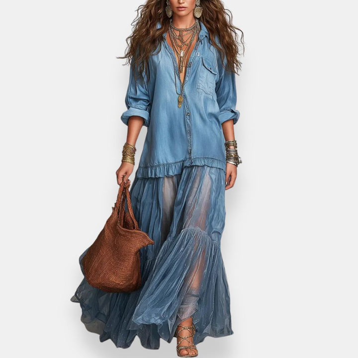 Zaynab - Robe Longue Bohème À Volants
