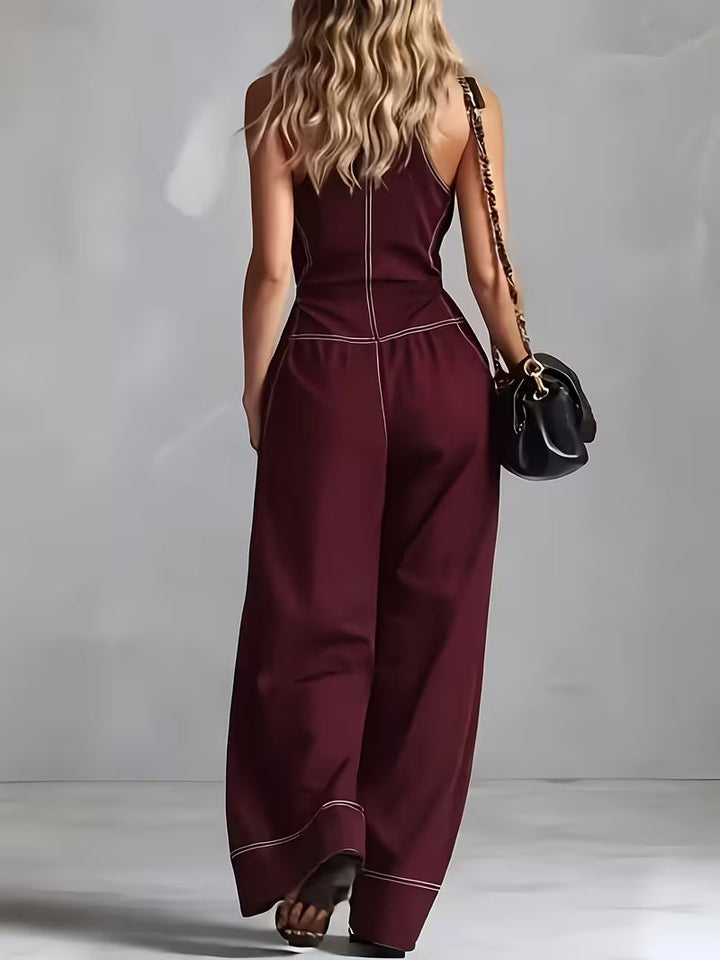 Bryana - Combinaison à Rayures en Patchwork