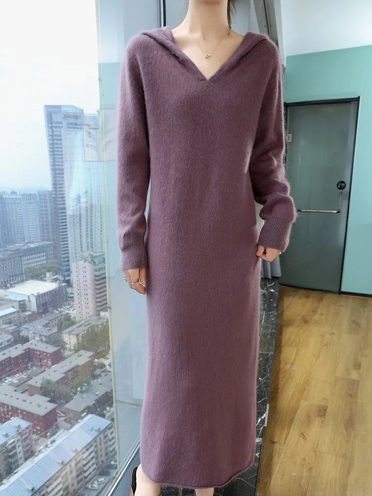 Karsyn - Robe en Cachemire À Capuche