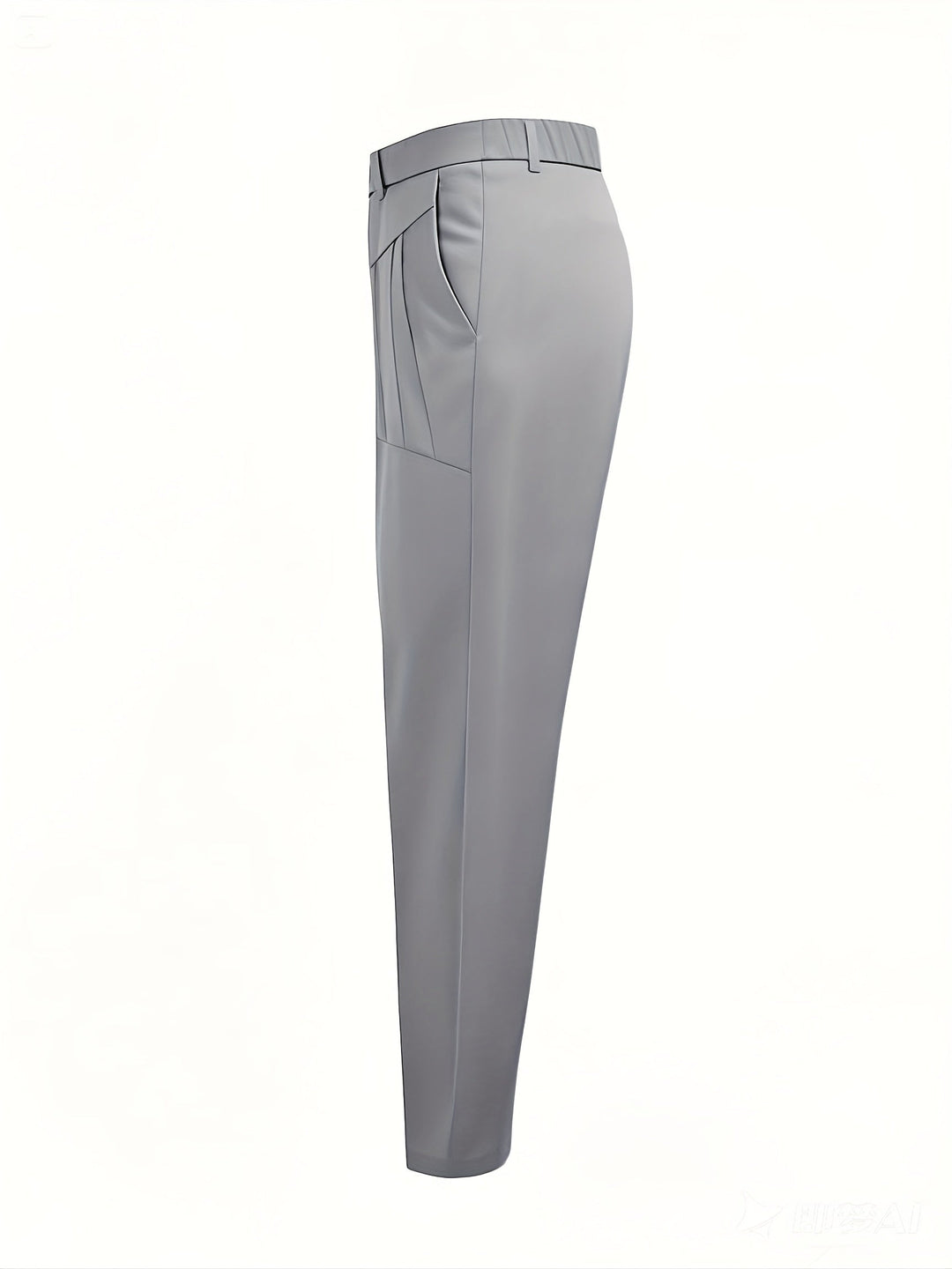 Alexey - Pantalon Décontracté À Coupe Ajustée À Plis Et Poches en Biais