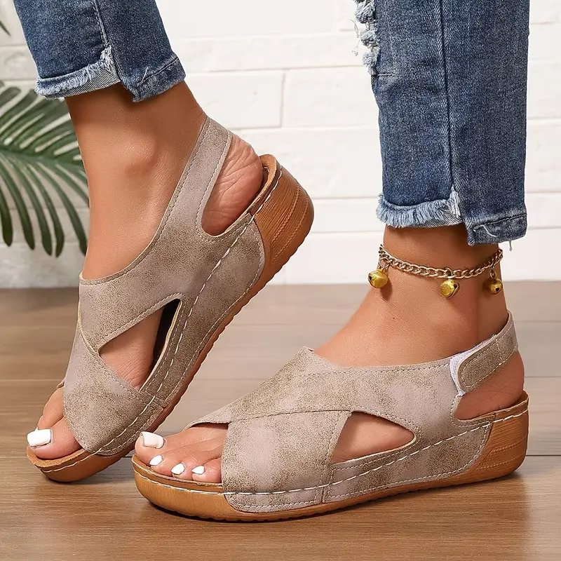 Clarisa - Sandales À Talons Compensés Et Lanières Croisées