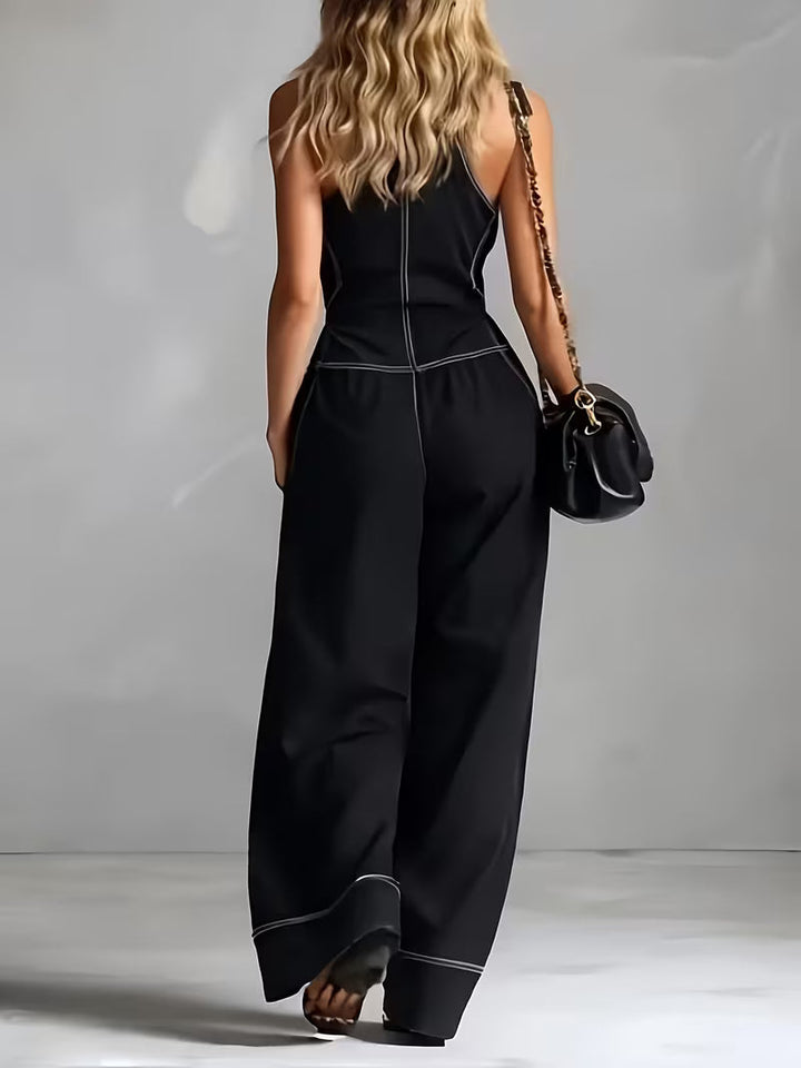 Bryana - Combinaison à Rayures en Patchwork